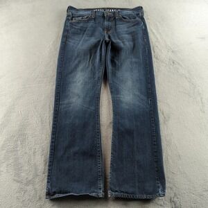 Vintage Guess Jeans Mens 34x33 Blue Faded Relaxed Boot Bootcut Wide Denim Y2K